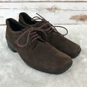 Ecco Oxford Lace Up Shoes Brown Size 38 or 7-7.5